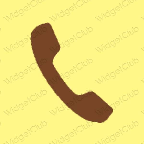 Естетски жута Phone иконе апликација