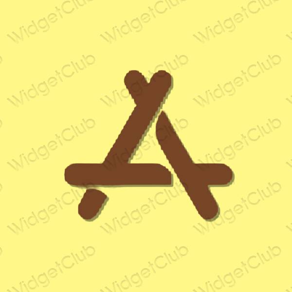 Estetic galben AppStore pictogramele aplicației