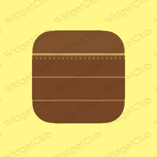 Æstetisk gul Notes app ikoner