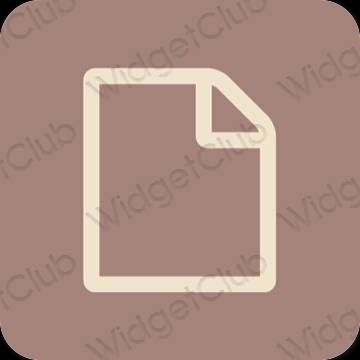 Estetyka brązowy Books ikony aplikacji