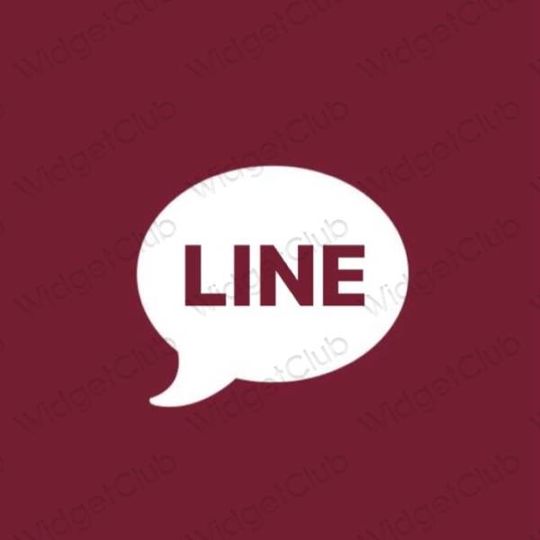 Естетски љубичаста LINE иконе апликација