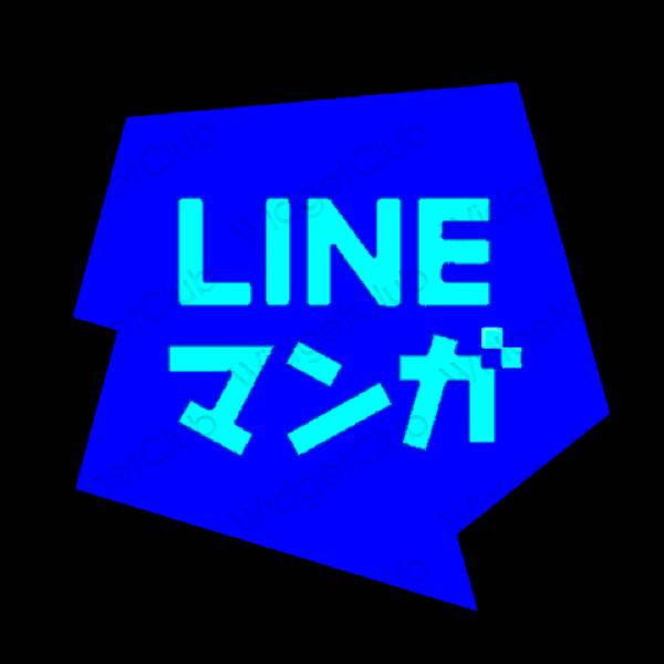 Estetik neon merah jambu LINE ikon aplikasi