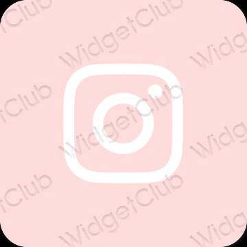 Estetický růžový Camera ikony aplikací