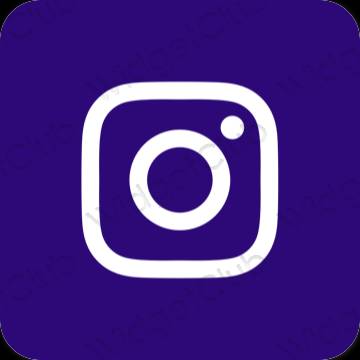 Stijlvol blauw Instagram app-pictogrammen