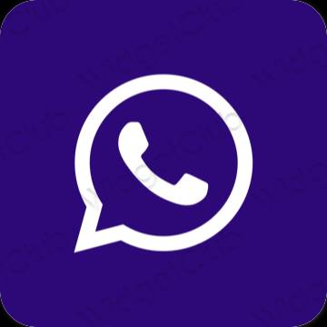 紫 WhatsApp おしゃれアイコン画像素材
