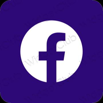 紫 Facebook おしゃれアイコン画像素材