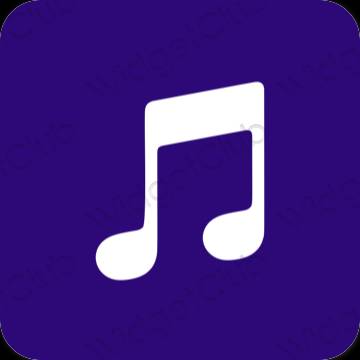 Estetsko vijolična Music ikone aplikacij