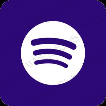 Естетски љубичаста Spotify иконе апликација