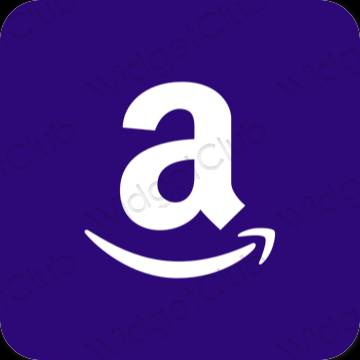 جمالي ليلكي Amazon أيقونات التطبيق