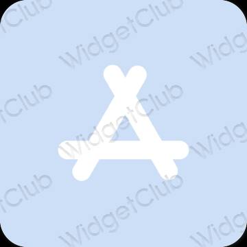 Естетичен пастелно синьо AppStore икони на приложения