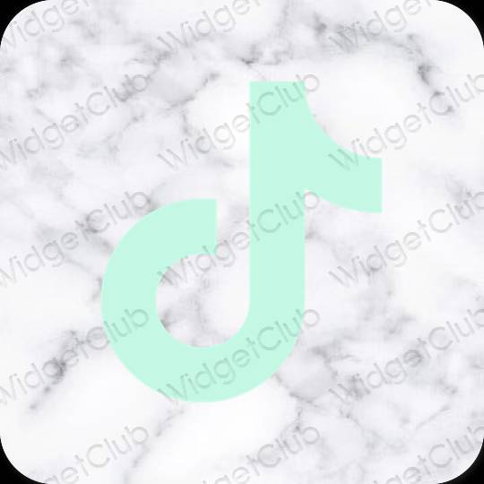 Естетски пастелно плава TikTok иконе апликација