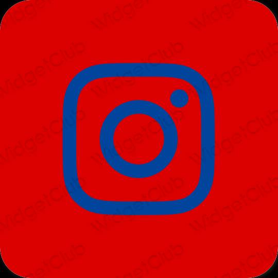 Estetik kırmızı Instagram uygulama simgeleri