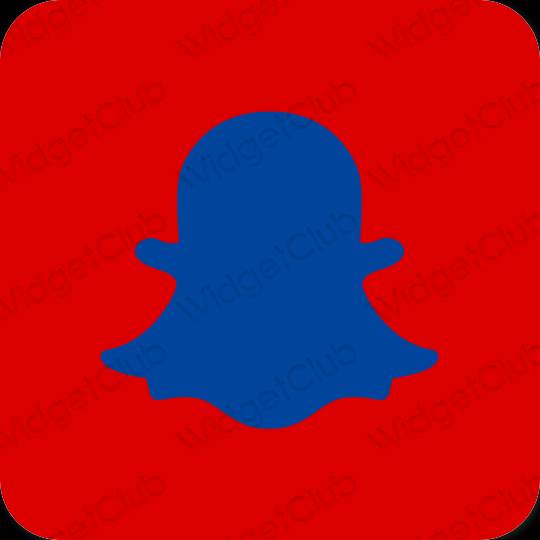 Estetyka czerwony snapchat ikony aplikacji