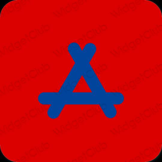 Æstetisk rød AppStore app ikoner