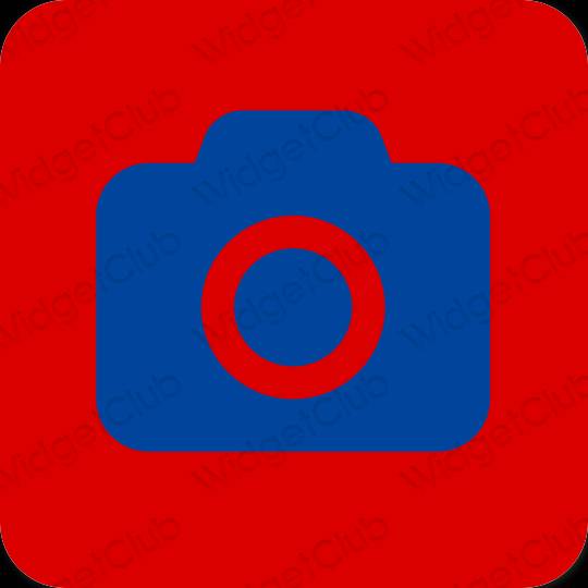 Stijlvol rood Camera app-pictogrammen