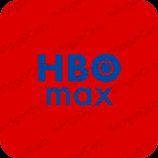 Estetický Červené HBO MAX ikony aplikací