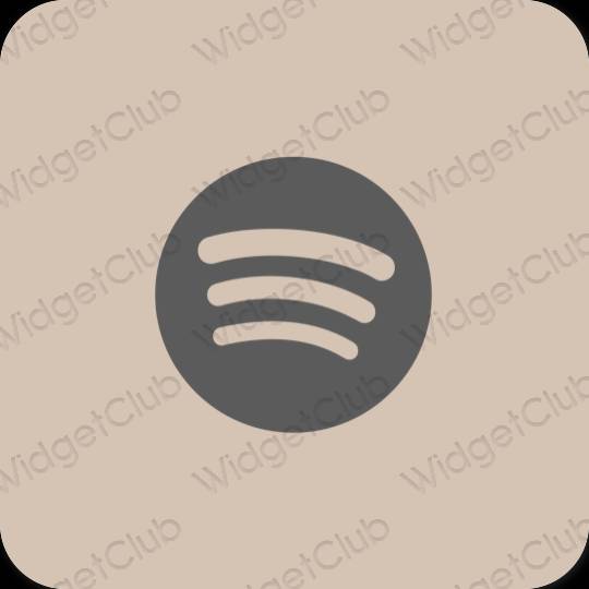 Estetsko bež Music ikone aplikacij