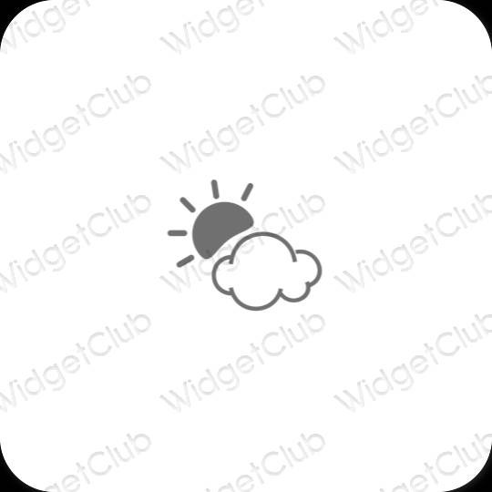 Estetik Weather uygulama simgeleri