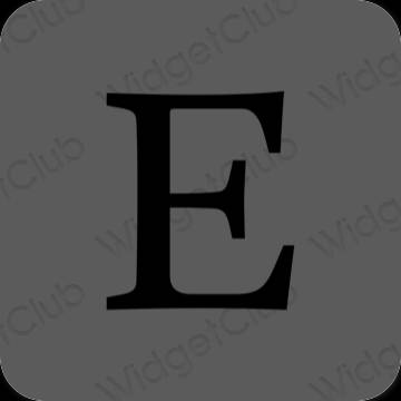 Estetyka szary Etsy ikony aplikacji