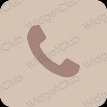 Естетски беж Phone иконе апликација