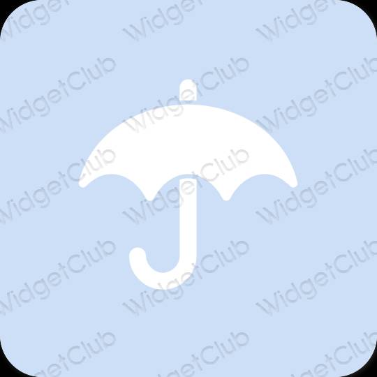 Estetico blu pastello Yahoo! icone dell'app