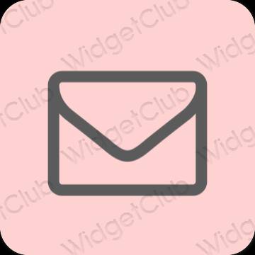 Estético rosa Mail iconos de aplicaciones