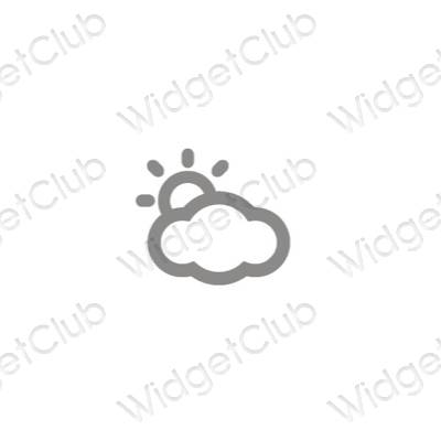 Æstetiske Weather app-ikoner
