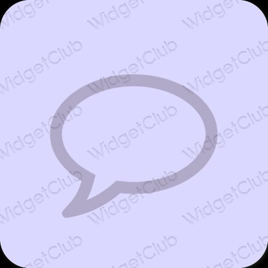Естетски пастелно плава Messages иконе апликација
