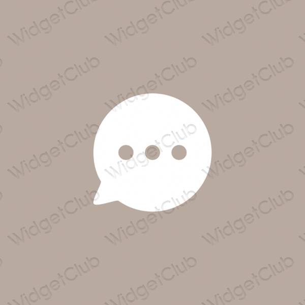 Aesthetic beige Messages app icons