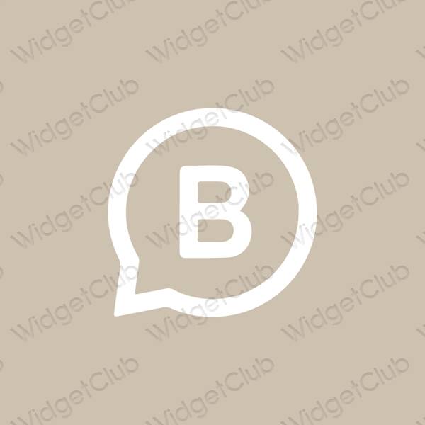 Estetico beige WhatsApp icone dell'app