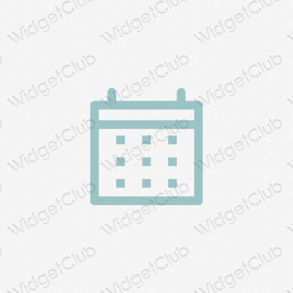 Естетичний сірий Calendar значки програм