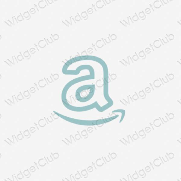 Estetický šedá Amazon ikony aplikací