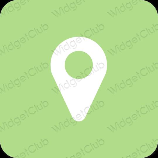 Aesthetic Google Map app icons