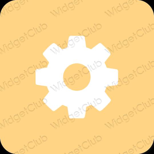 Estetis jeruk Settings ikon aplikasi