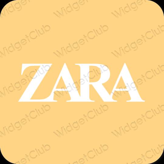 Естетски наранџаста ZARA иконе апликација