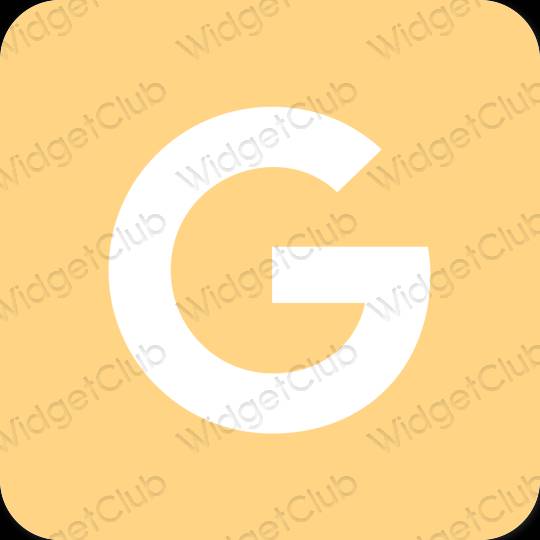 Stijlvol oranje Google app-pictogrammen