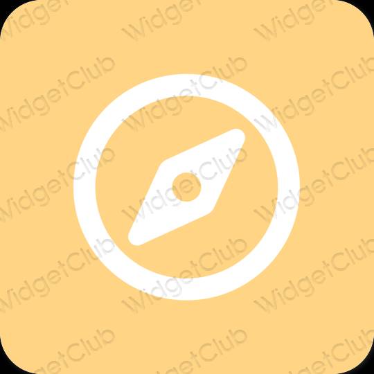 Estetico arancia Safari icone dell'app