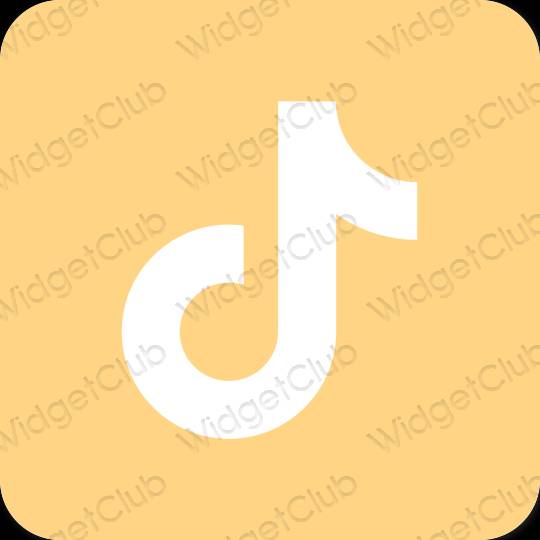 Estetico arancia TikTok icone dell'app