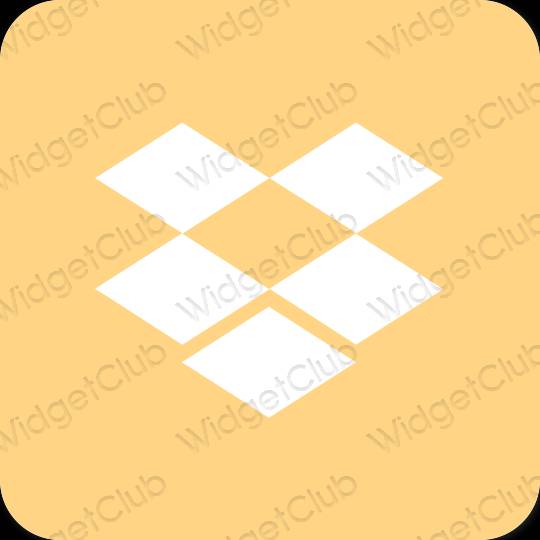 미적인 주황색 Dropbox 앱 아이콘