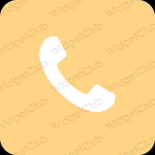 Estetické hnedá Phone ikony aplikácií