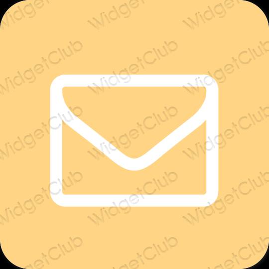 Естетски наранџаста Mail иконе апликација