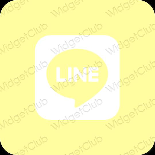 эстетический желтый LINE значки приложений
