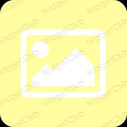 Estetik kuning Photos ikon aplikasi