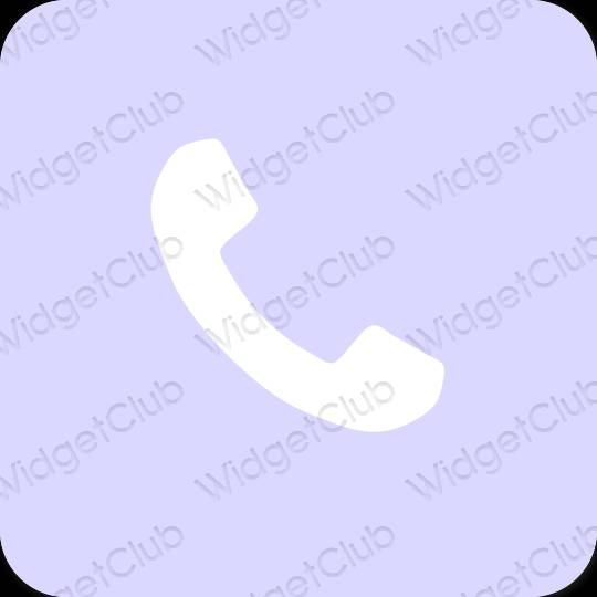 审美的 紫色的 Phone 应用程序图标