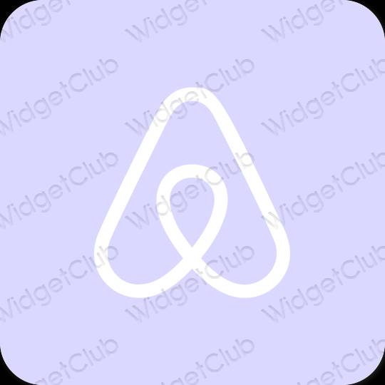 Estetsko pastelno modra Airbnb ikone aplikacij