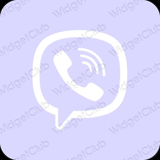 Estetsko vijolična Viber ikone aplikacij