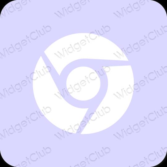 Estetisk pastellblå Chrome app ikoner