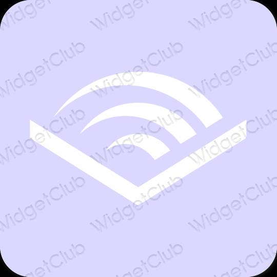 Estetsko vijolična Audible ikone aplikacij