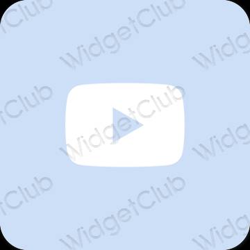 Естетски пастелно плава Youtube иконе апликација