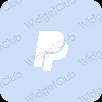 Естетичен пастелно синьо Paypal икони на приложения